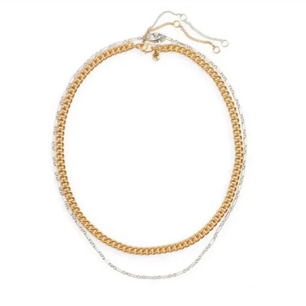 Madewell Mixed Metal Chain Necklace Set